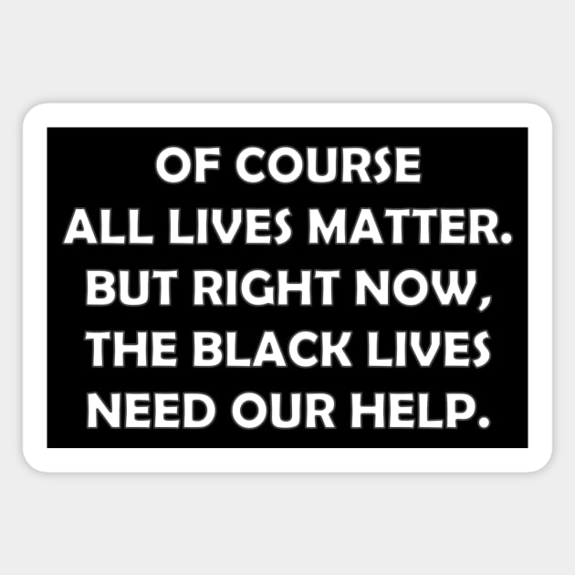 Black Lives Matter Sticker by ItNeedsMoreGays